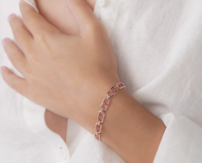 Ruby Sequence Chain Bracelet - Görsel 2