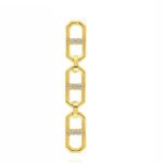 Sequence Chain Triple Earrings