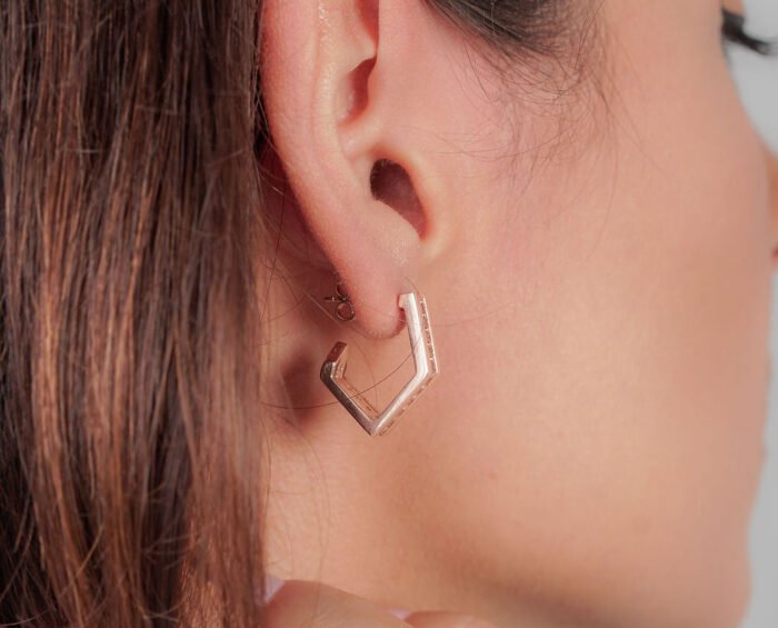 Rose Gold Plated Epic Earrings - Görsel 3