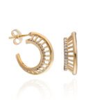 Gold Plated Arc Earrings
