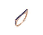 Rose Gold Plated Blue Sapphire Stalward Ring