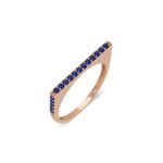 Rose Gold Plated Blue Sapphire Stalward Ring