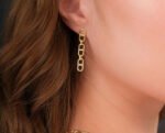 Sequence Chain Triple Earrings - Görsel 3