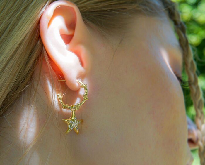 Starfish Hoop Earrings - Image 2