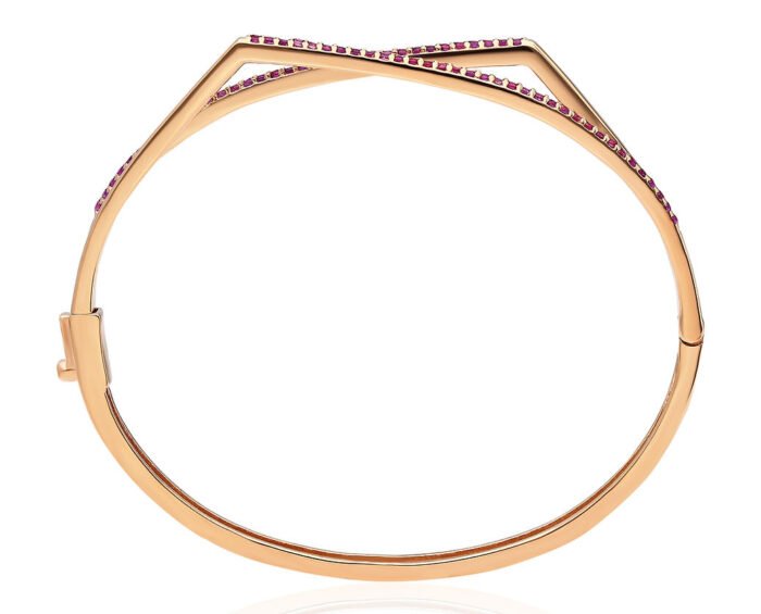 Rose Gold Plated Passion Cuff Bracelet - Görsel 2