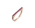 Rose Gold Plated Ruby Stalward Ring
