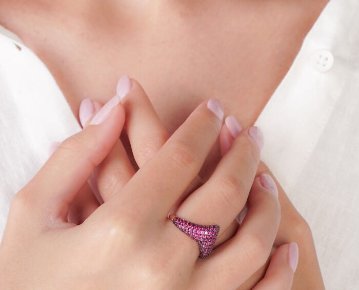 Rose Gold Plated Rodaj Royal Ring - Görsel 2