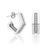 White Epic Hoop Earrings